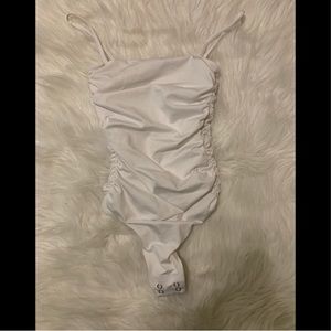 Oh Polly White square neck body suit 🔥💕 size XS
